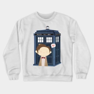 TARDIS and 11th Crewneck Sweatshirt